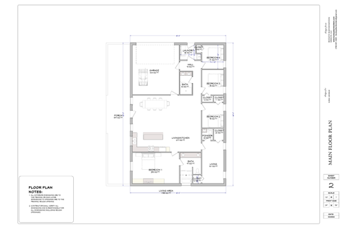 Exact main floor plan sheet from the Kirk George plan PDF