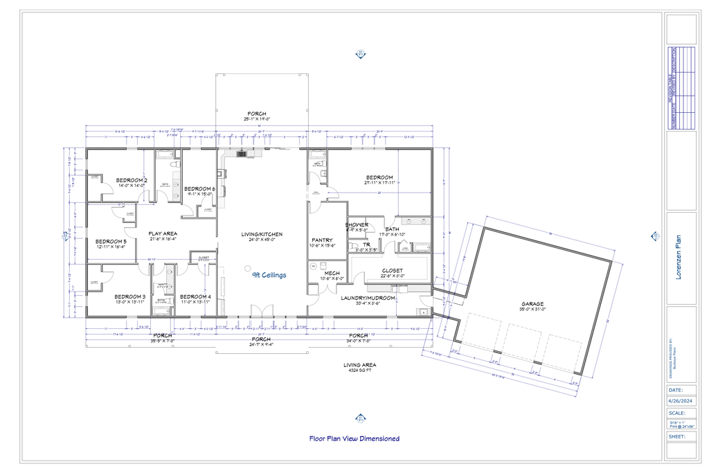 Exact floor plan from the Lorenzen final plan PDF