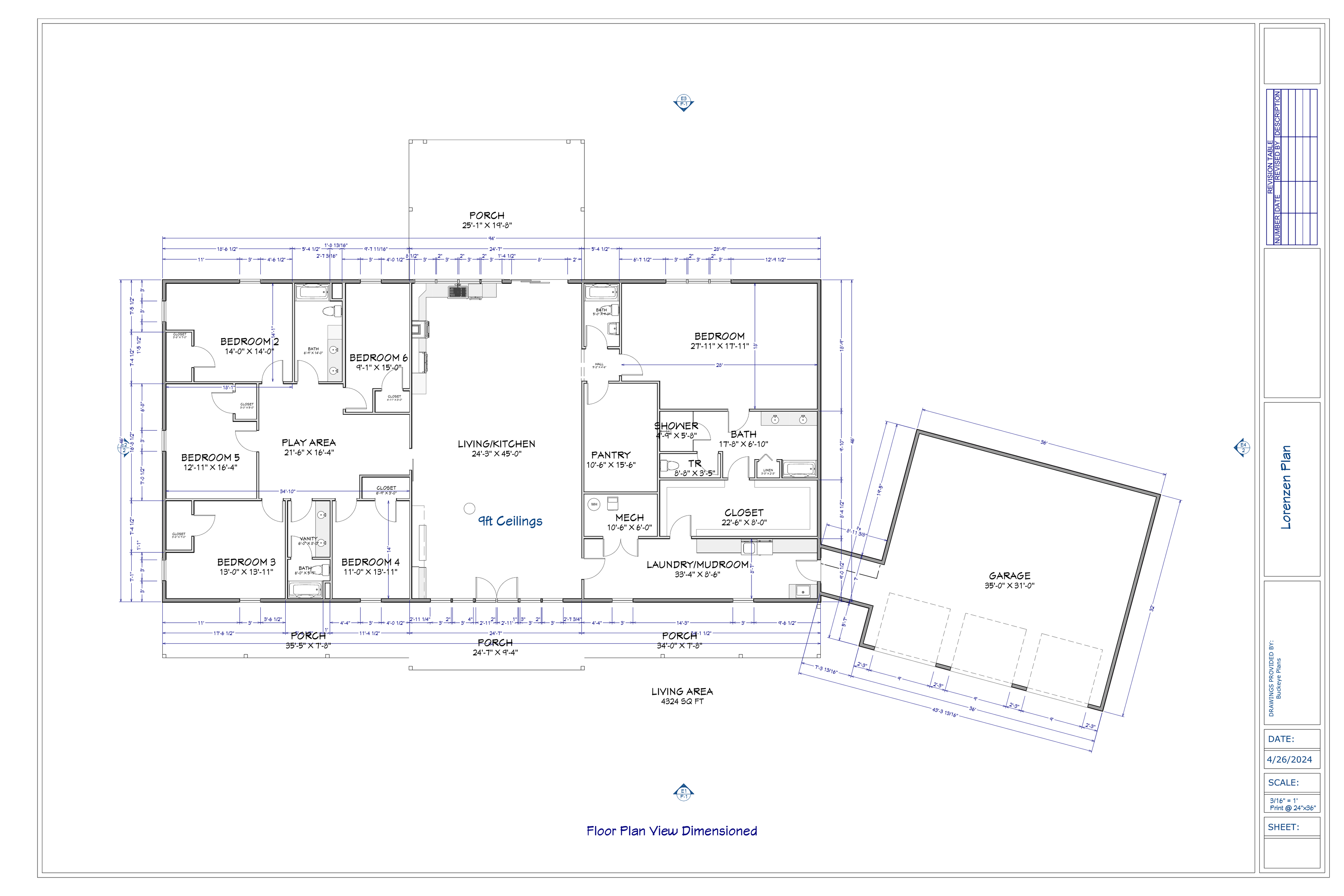 Exact floor plan from the Lorenzen final plan PDF