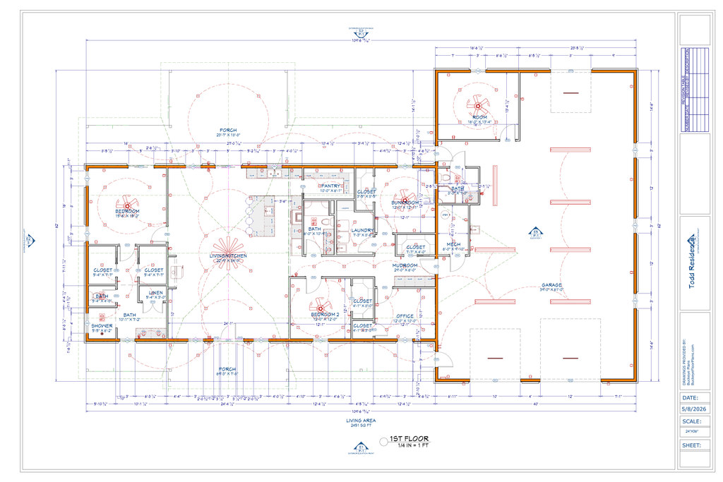 Exact main floor plan from the Matt Todd final plan PDF