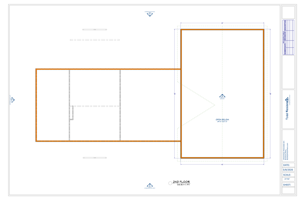 Exact second floor plan from the Matt Todd final plan PDF