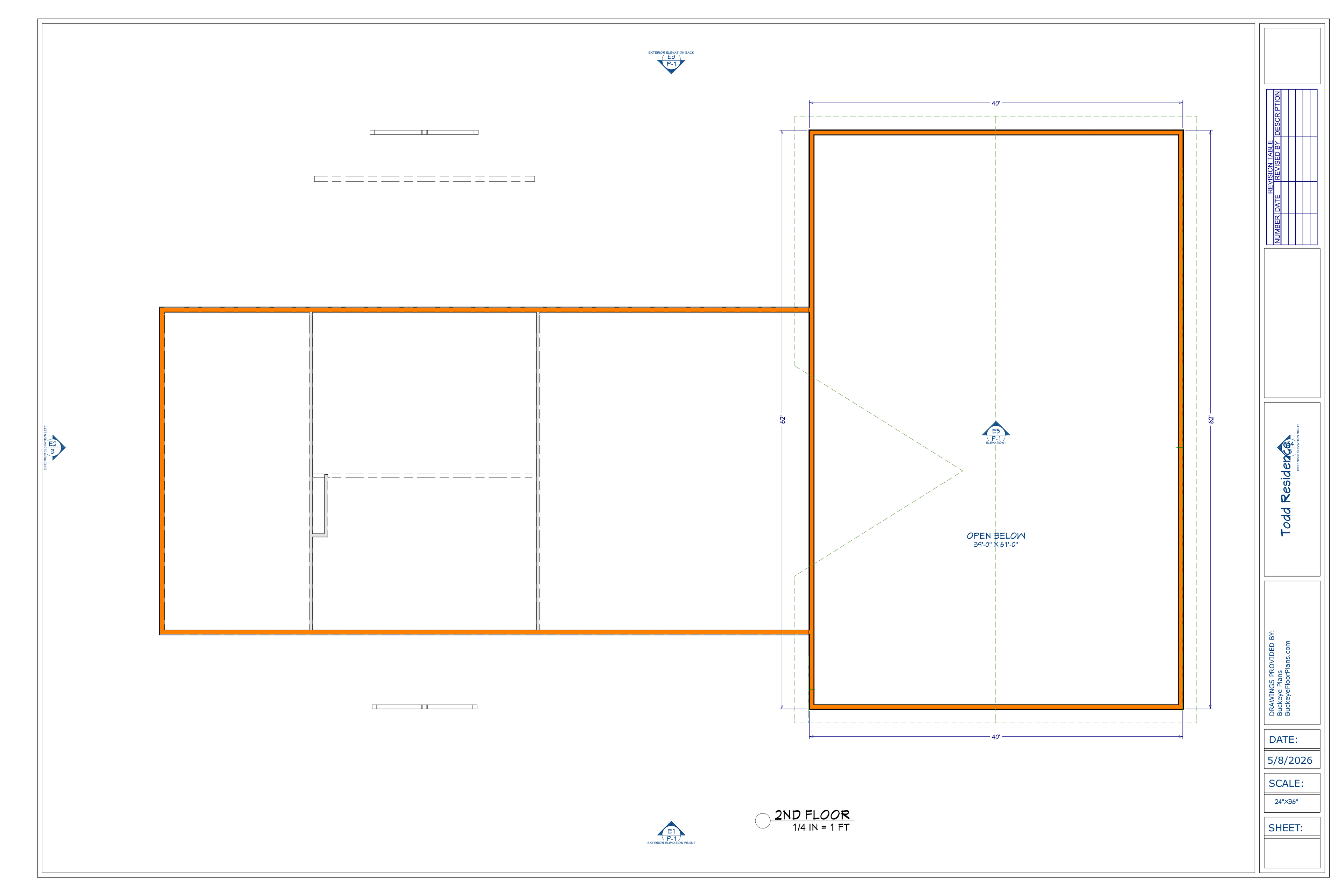 Exact second floor plan from the Matt Todd final plan PDF