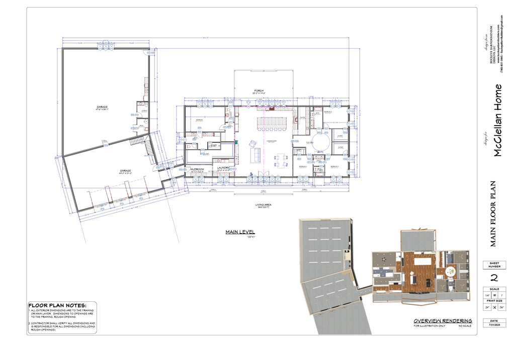 Exact main floor plan from the McClellan final plan PDF