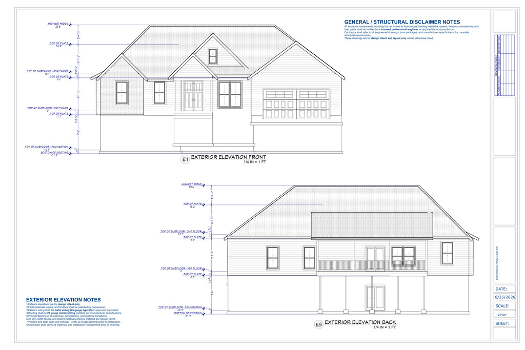 Parkstone Estate exterior elevations