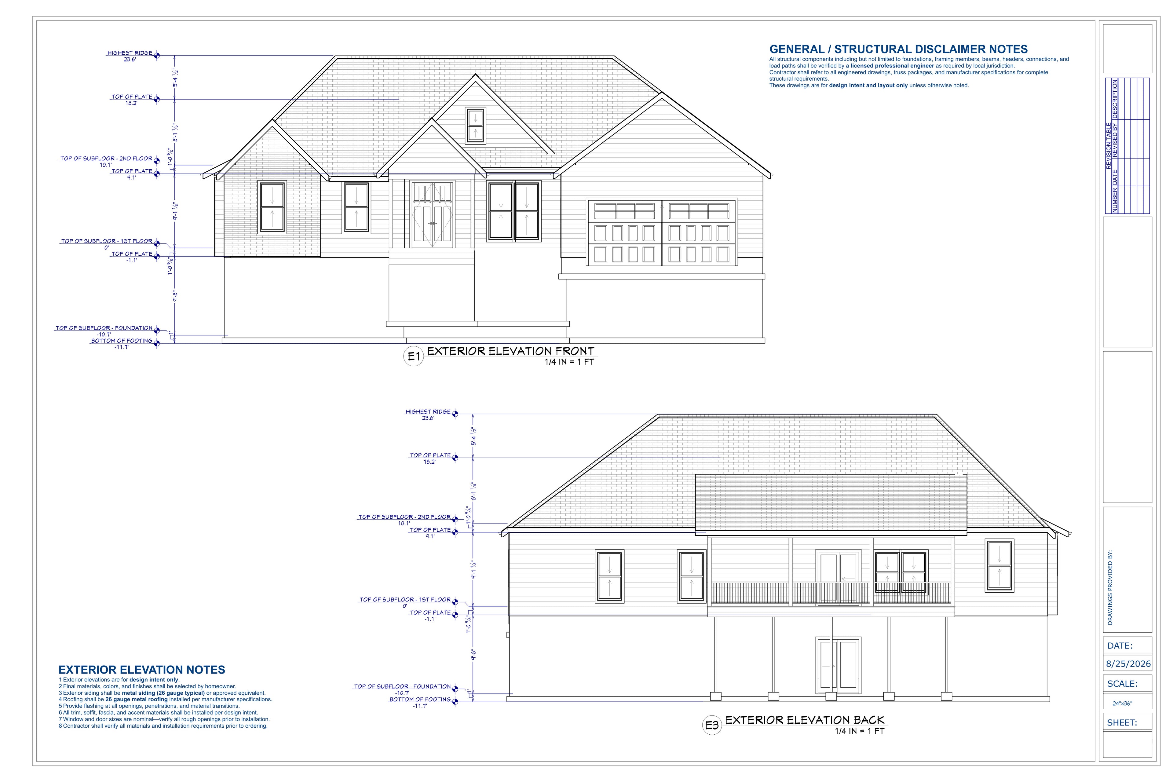 Parkstone Estate exterior elevations