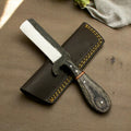 Handmade Bull Cutter Knife – File Steel Blade, Black Wood