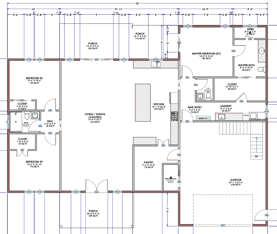 The Granite Peak Barndominium Plan