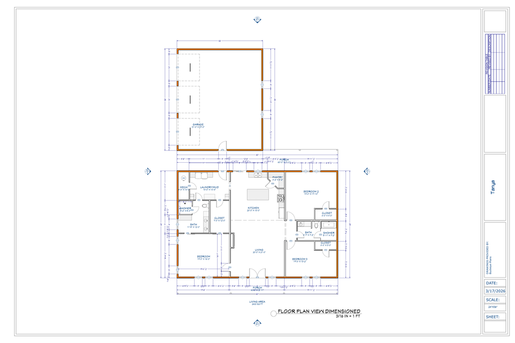 Exact floor plan from the Tanya final plan PDF