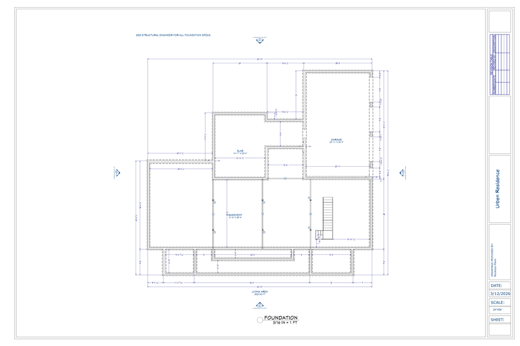 Exact basement plan from the Urben final plan PDF