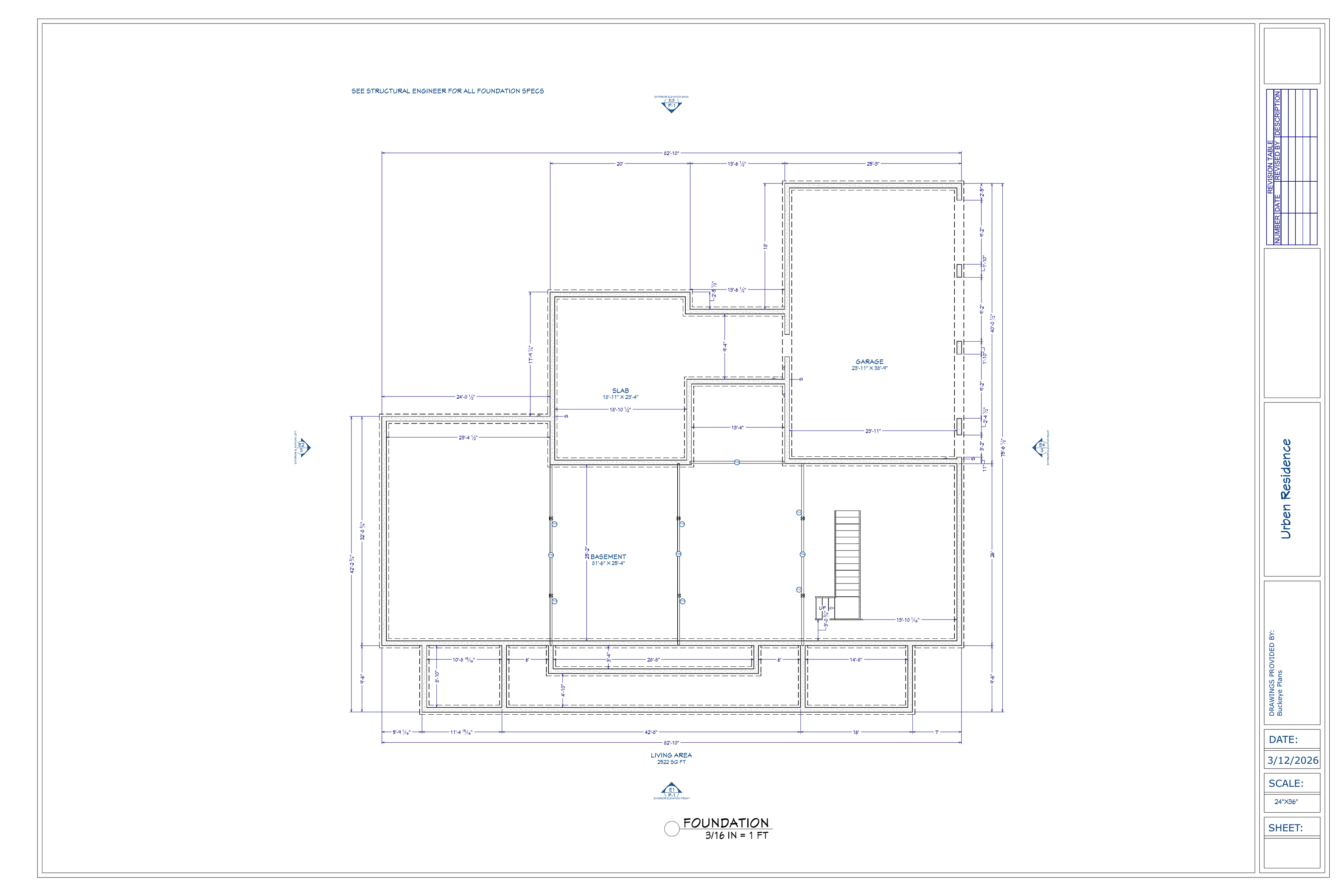 Exact basement plan from the Urben final plan PDF