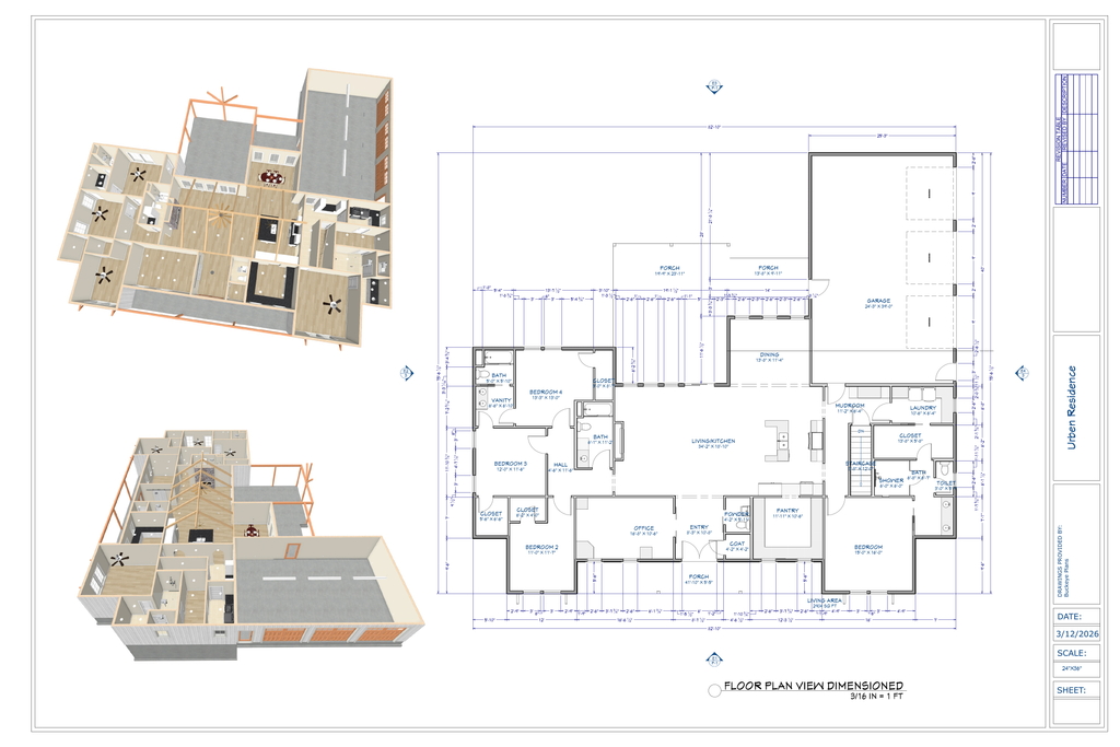 Exact first floor plan from the Urben final plan PDF