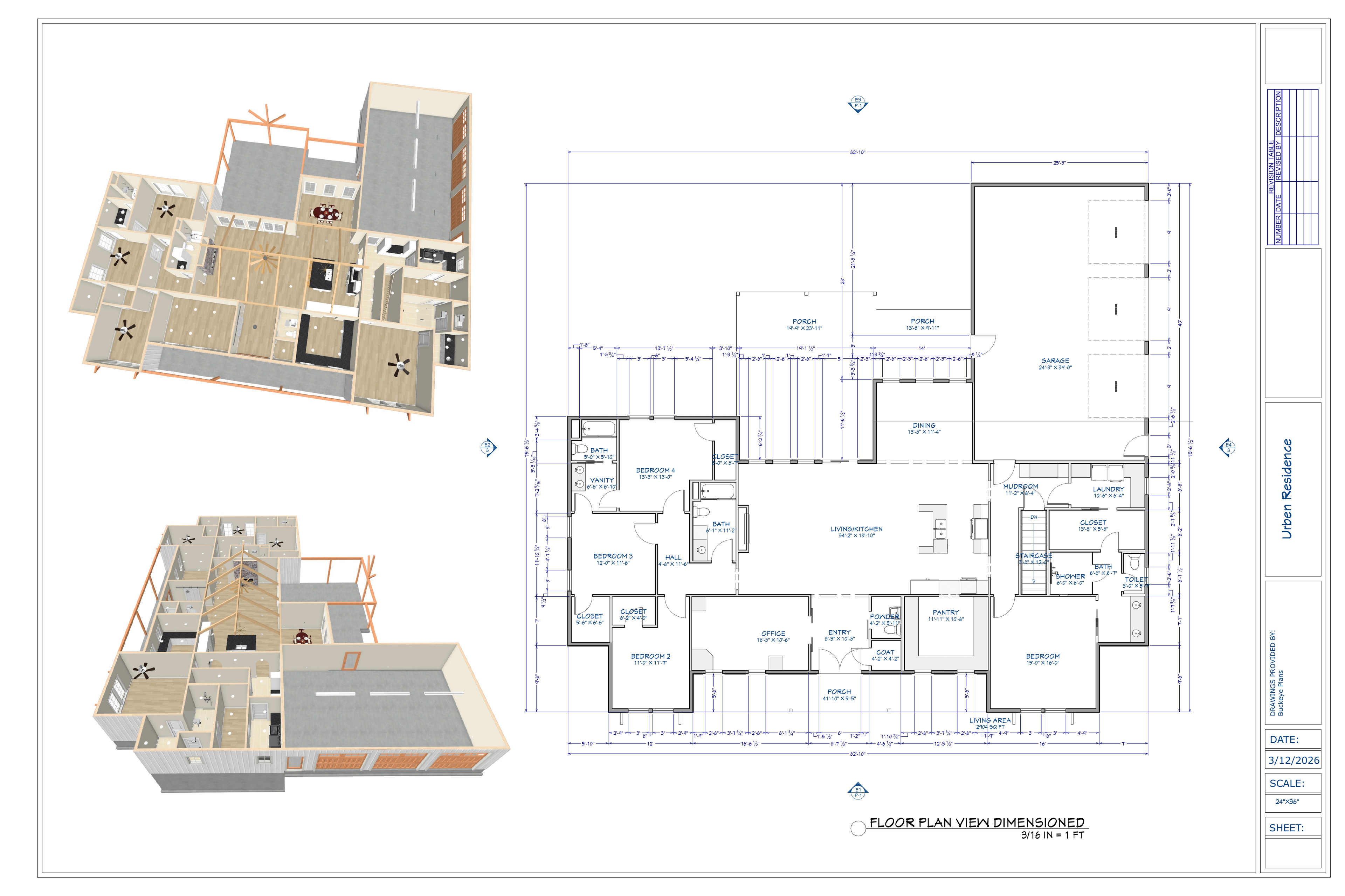 Exact first floor plan from the Urben final plan PDF
