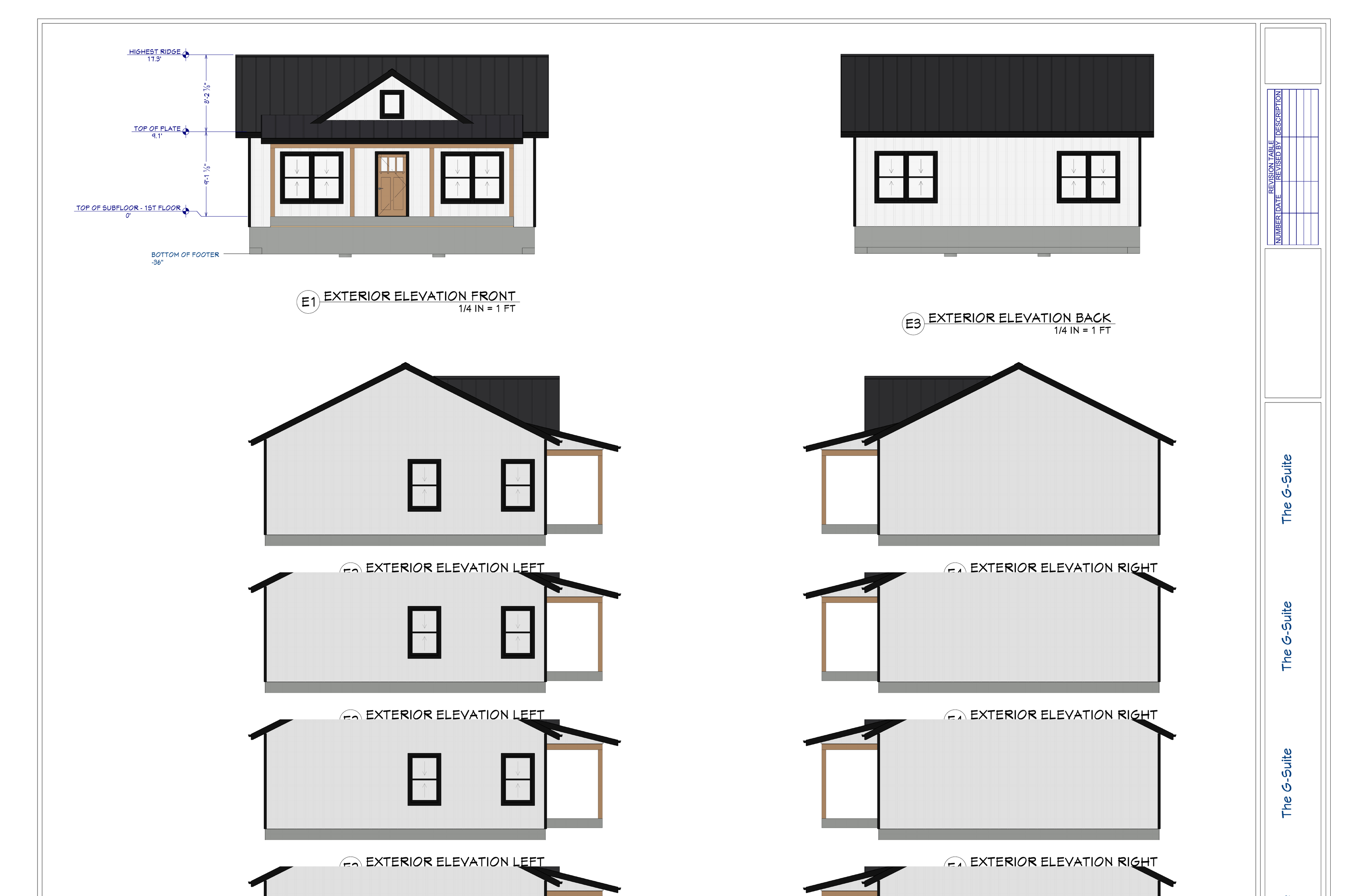 Wolford Granny Suite exterior elevations